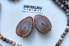 Коллекционный минерал, агат, две половинки, №К0767