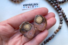 Коллекционный минерал, агат, две половинки, №К0768