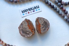 Коллекционный минерал, агат, две половинки, №К0771