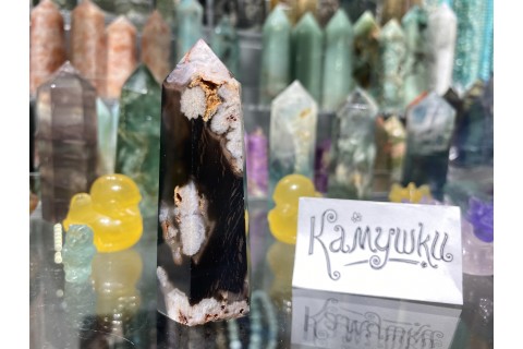 Коллекционный минерал, черный агат, №К0248