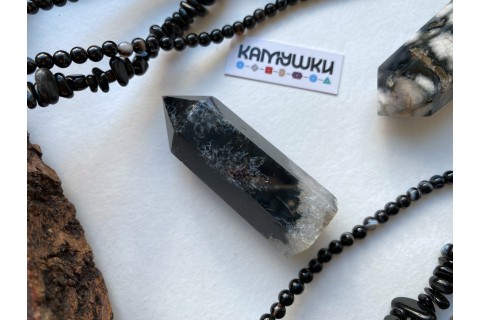 Коллекционный минерал, черный агат, №К0463