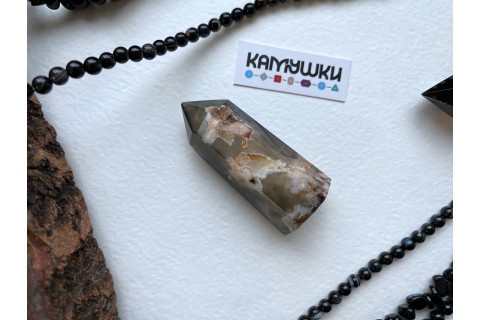 Коллекционный минерал, черный агат, №К0464