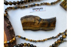 Коллекционный минерал, соколиный и тигровый глаз, №К0458