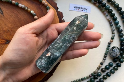 Коллекционный минерал, агат моховой, №К0425