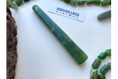 Коллекционный минерал, нефрит, массажная палочка №К0382