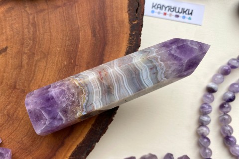 Коллекционный минерал, аметист с агатом, №К0391