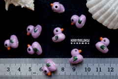 Бусина "Уточка" фиолетовая, композит 12 мм, 1 шт Бусина "Уточка" фиолетовая, композит 12 мм, 1 шт