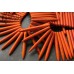 Композитный материал, тонированный (оранжевый), "иголочки", 20 - 49 мм, набор 46 бусин