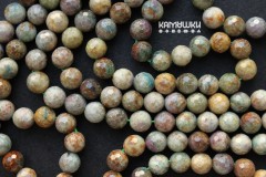 Рубин в фуксите, шар граненый 8 мм, набор 12 бусин Рубин в фуксите, шар граненый 8 мм, набор 12 бусин