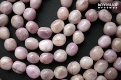 Кунцит, галтовка 13х14 мм, набор 6 бусин