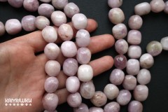 Кунцит, галтовка 13х14 мм, набор 6 бусин