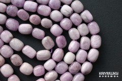 Кунцит яркий, галтовка 11х15 мм, набор 6 бусин Кунцит яркий, галтовка 11х15 мм, набор 6 бусин