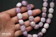 Кунцит, галтовка 11х14 мм, набор 7 бусин