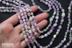 Кунцит и гидденит, галтовка, набор 9,5 см