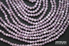 Кунцит, шар граненый 4 мм, набор 9 см
