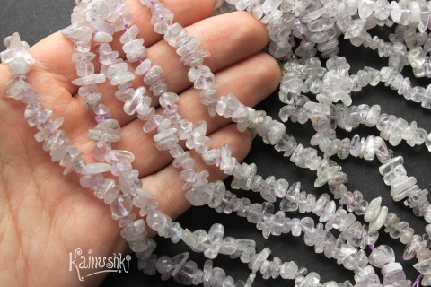 Кунцит прозрачный, крошка, набор 9,5 см