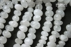 Горный хрусталь и белый кварц, галтовка поперечная 10-17 мм, набор 9 см Горный хрусталь и белый кварц, галтовка поперечная 10-17 мм, набор 9 см