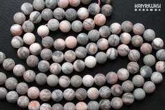Доломитовый мрамор (т.н. розовая яшма), шар матовый 10 мм, набор 9 бусин Доломитовый мрамор (т.н. розовая яшма), шар матовый 10 мм, набор 9 бусин