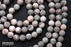 Доломитовый мрамор (т.н. розовая яшма), шар матовый 10 мм, набор 9 бусин Доломитовый мрамор (т.н. розовая яшма), шар матовый 10 мм, набор 9 бусин