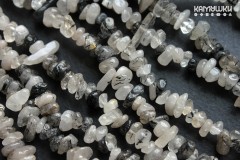 Кварц с шерлом, крошка круглая, набор 9,5 см Кварц с шерлом, крошка круглая, набор 9,5 см