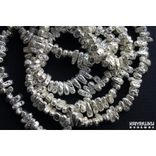 Имитация лавы с покрытием серебро, гладкие кусочки, набор 9,5 см