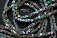 Имитация лавы с покрытием радуга, кубик 4,5 мм, набор 9,5 см