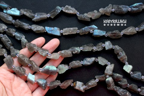 Лабрадор, кусочки необработанные яркие, набор 9 см