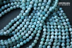 Ларимар, шар граненый 4 мм, набор 9,5 см Ларимар, шар граненый 4 мм, набор 9,5 см