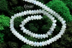 Лунный камень, рондель граненый, 4х7,5 мм, набор 12 бусин Лунный камень, рондель граненый, 4х7,5 мм, набор 12 бусин
