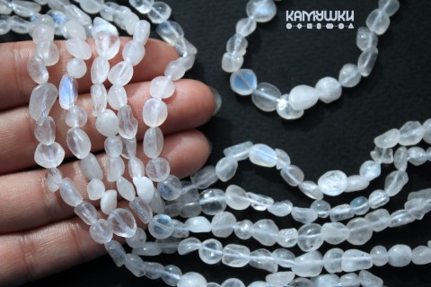 Лунный камень, галтовка 5-10 мм, набор 9 см
