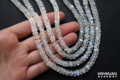 Лунный камень прозрачный, рондель граненый 6,5-7 мм, набор 3 см Лунный камень прозрачный, рондель граненый 6,5-7 мм, набор 3 см