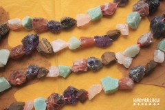 Микс необработанных камней, куски средние, набор 5 бусин Микс необработанных камней, куски средние, набор 5 бусин
