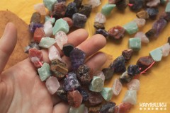Микс необработанных камней, куски средние, набор 5 бусин Микс необработанных камней, куски средние, набор 5 бусин