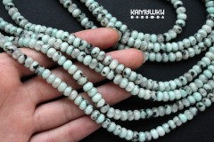 Микроклин преобразованный, рондель глянцевый, 4х6 мм, набор 9,5 см Микроклин преобразованный, рондель глянцевый, 4х6 мм, набор 9,5 см