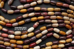 Мукаит, рис 6х10 мм, набор 9 бусин