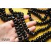Обсидиан черный, галтовка поперечная 10-13 мм, набор 9,5 см