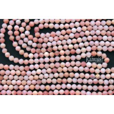 Опал розовый, шар граненый 4 мм, набор 9,5 см