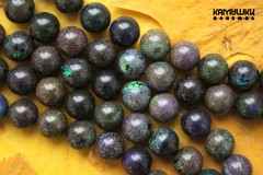 Опал матричный, шар гладкий 10,5 мм, набор 4 бусины