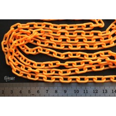 Цепь пластиковая, оранжевая,  звено 13х7 мм, отрезок 50 см 
