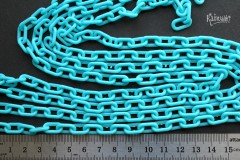 Цепь пластиковая, голубая, звено 13х7 мм, отрезок 50 см 