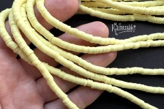 Рондели из каучука, светло-желтые 4 мм, набор 19 см Рондели из каучука, светло-желтые 4 мм, набор 19 см