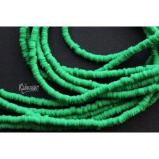 Рондели из каучука, ярко-зеленые 4 мм, набор 19 см