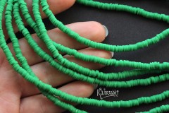 Рондели из каучука, ярко-зеленые 4 мм, набор 19 см Рондели из каучука, ярко-зеленые 4 мм, набор 19 см