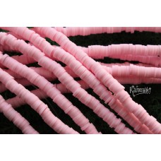 Рондели из каучука, светло-розовый 4 мм, набор 19 см