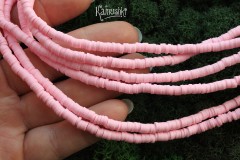Рондели из каучука, светло-розовый 4 мм, набор 19 см