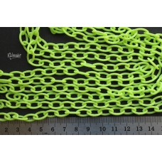 Цепь пластиковая, зеленая,  звено 13х7 мм, отрезок 50 см 