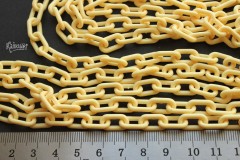 Цепь пластиковая, желтая, звено 13х7 мм, отрезок 50 см 