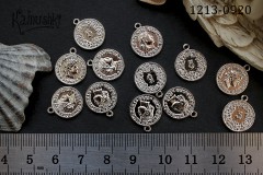 Подвеска монетка номинальная 14х15 мм, №1213-0920, 1 шт Подвеска монетка номинальная 14х15 мм, №1213-0920, 1 шт