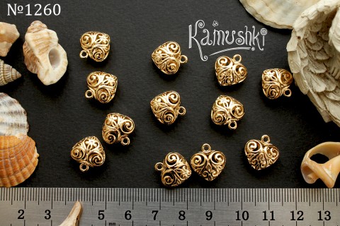 Подвеска "сердечко ажурное" №1260