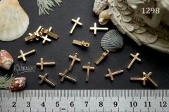 Подвеска "крестик" №1298-R, 1 шт Подвеска "крестик" №1298-R, 1 шт